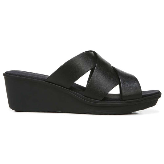 Rowena Wedge Sandal - Black