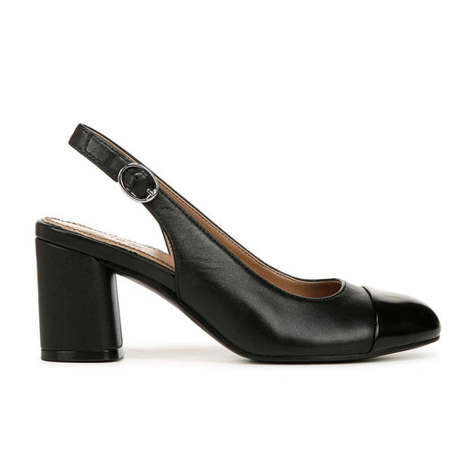 Sophie Slingback Pump - Black Leather