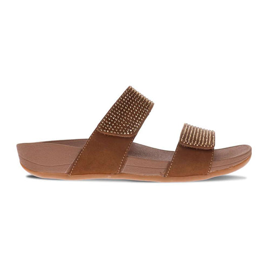 Avoca Slide Sandal - Bronze Rhines Stone