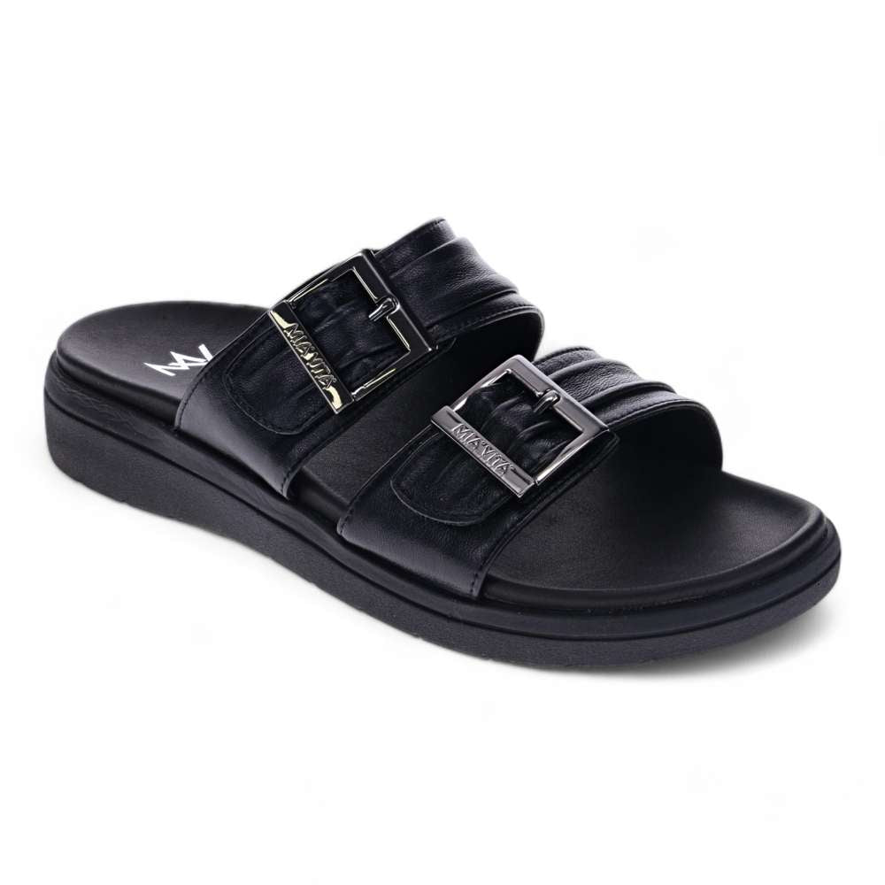 Bowie Slide Sandal - Black/Black