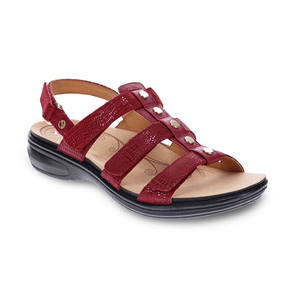 Toledo Back Strap Sandal - Cherry French/Lizard