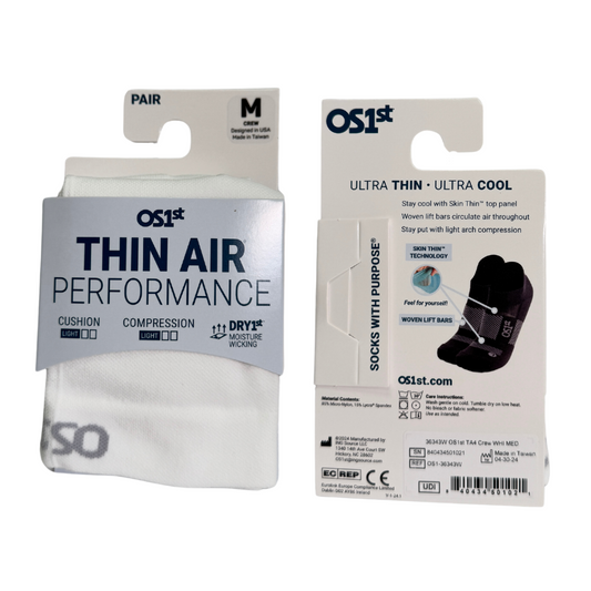 Thin Air Performance Socks (TA4) - White