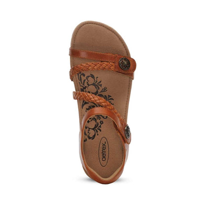 Jillian Braided Sandal - Cognac