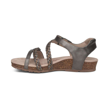 Jillian Braided Sandal - Gunmetal