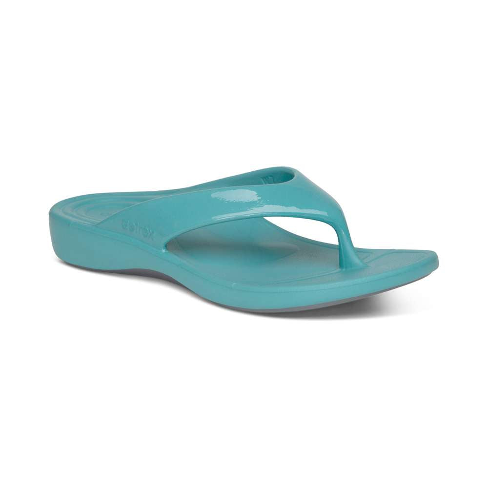Maui Women's Toe Post Sandal - Aqua