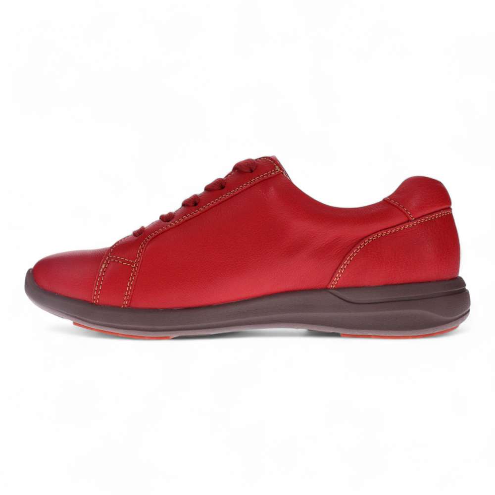 North Leather Sneaker - Ruby Red