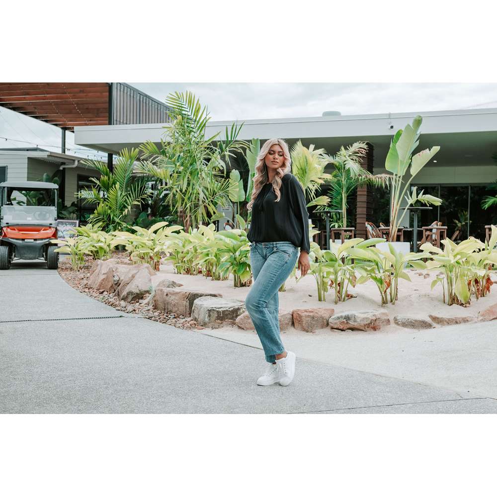 Paisley Floral Sneaker - Red/White Patch