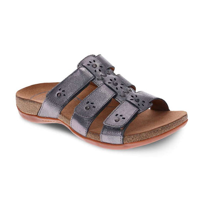 Andrea Slide Sandal - Pewter