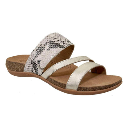 Avery Slide Sandal - Gold/Beige