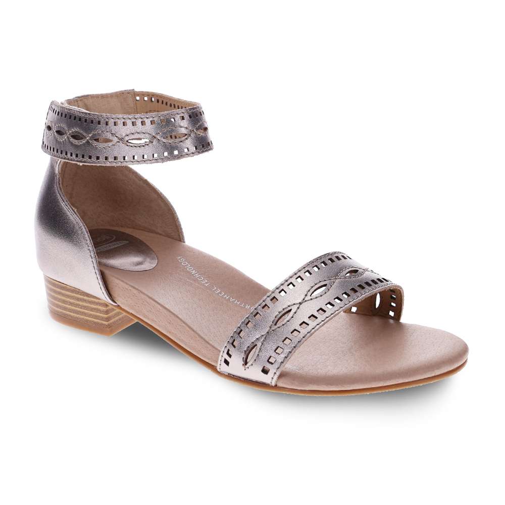Gail Closed Heel Sandal - Pewter