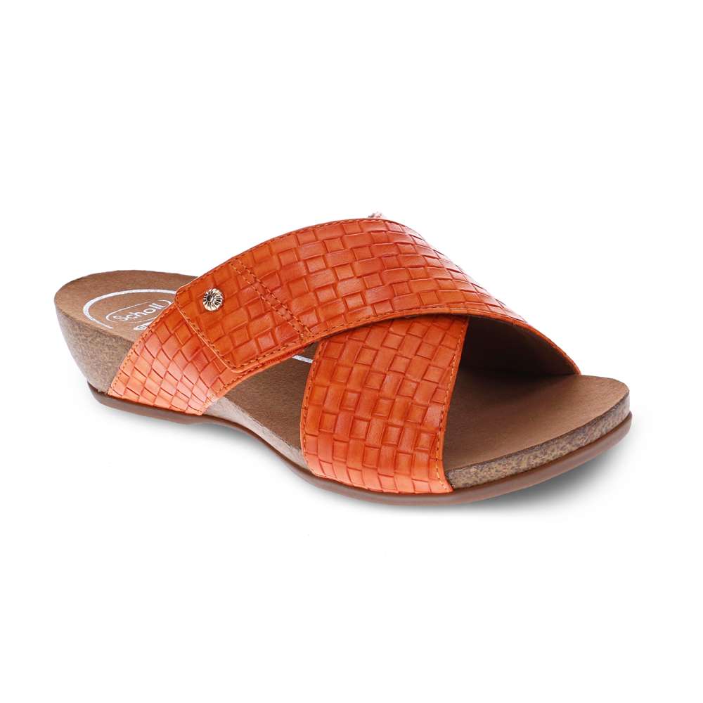 Jean Brick Wedge - Tangerine