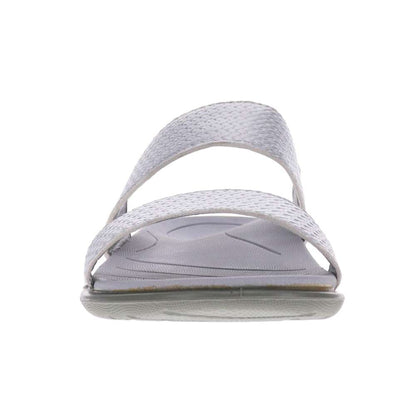Penang Weave Slide Sandal - Silver