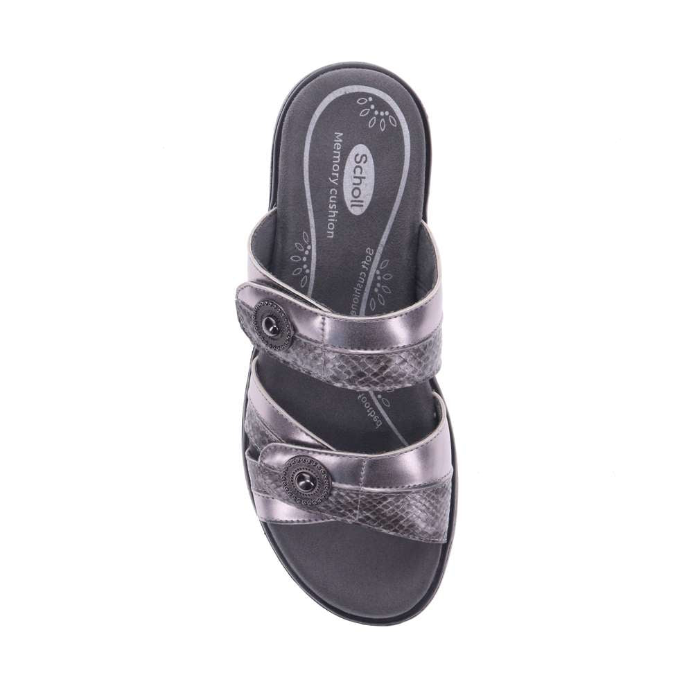 Sarah Slide Sandal - Pewter