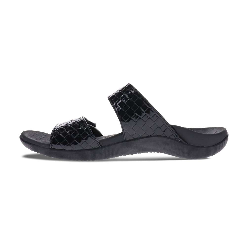 Skye Thatch Slide - Black