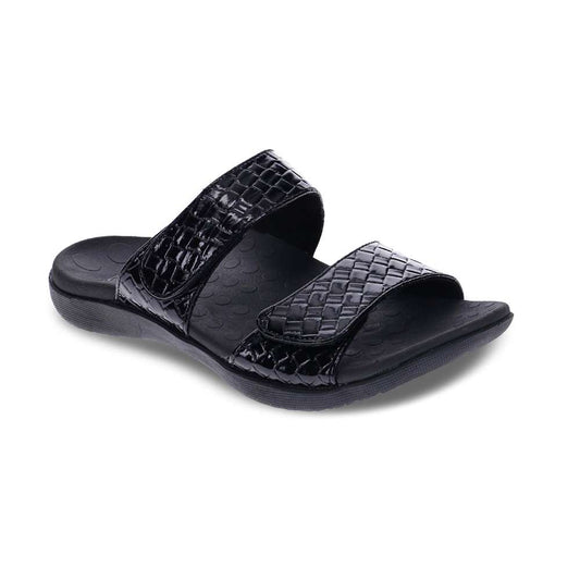 Skye Thatch Slide - Black