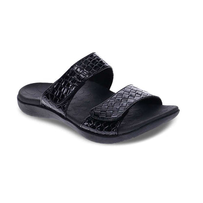 Skye Thatch Slide - Black