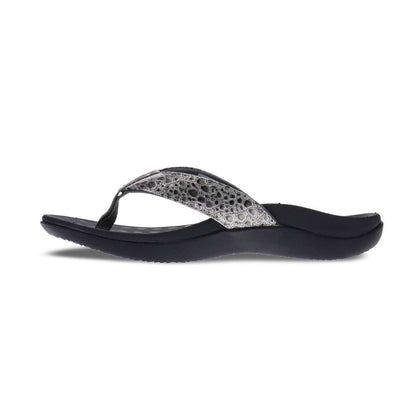 Sonoma Reptile Toe Post Sandal - Steel Reptile