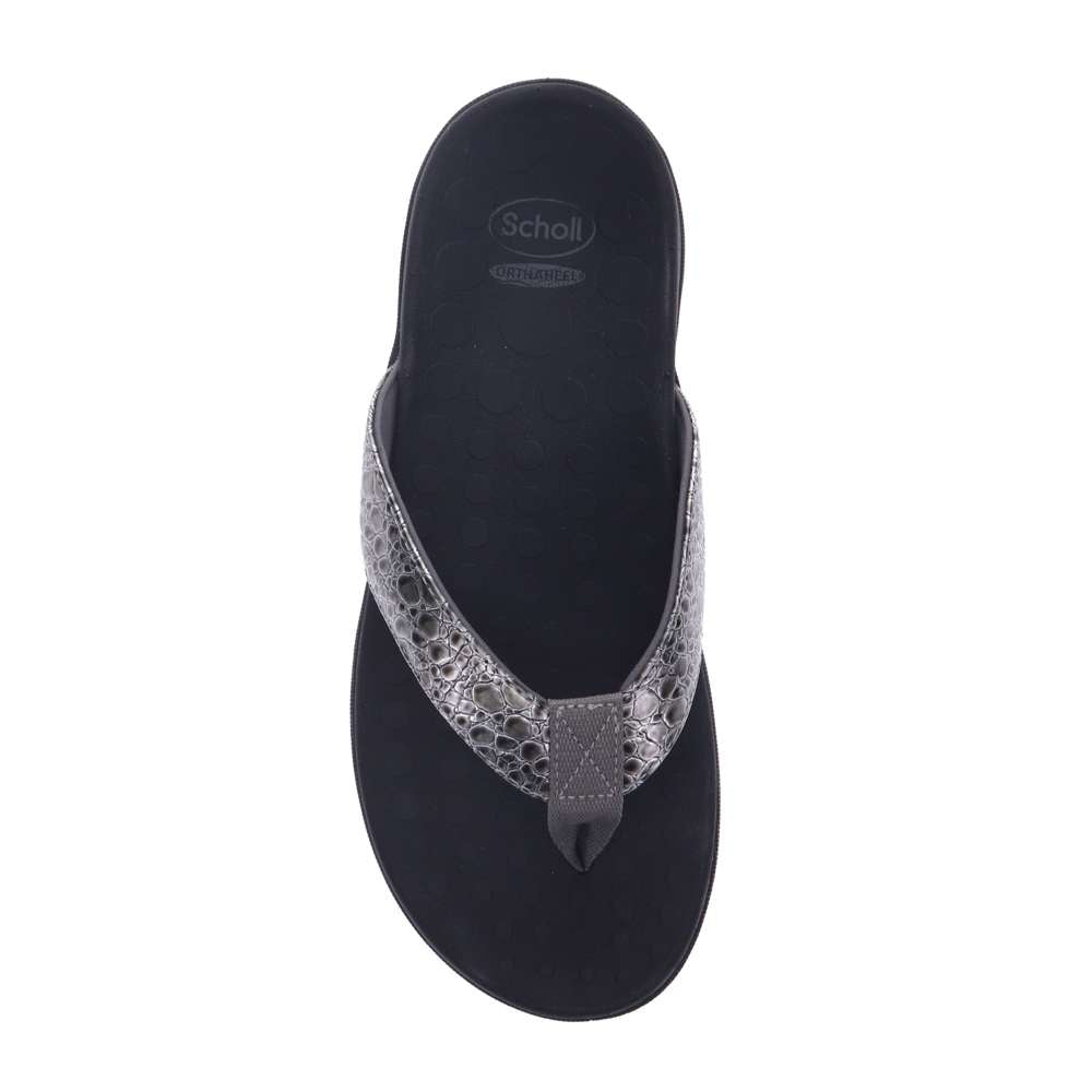 Sonoma Reptile Toe Post Sandal - Steel Reptile