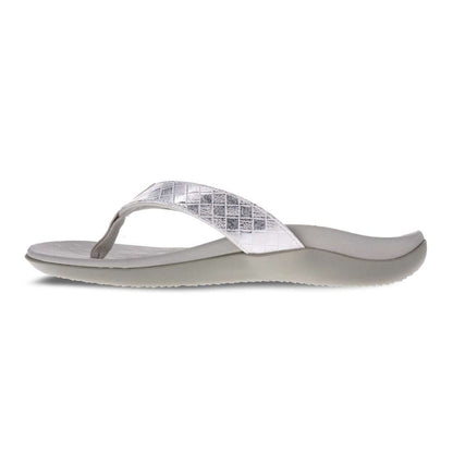 Sonoma Weave Toe Post Sandal - White/Silver Weave