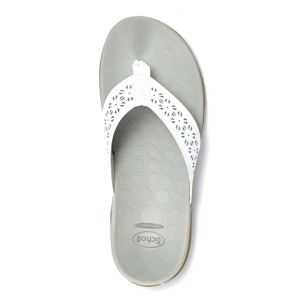 Spangle Toe Post Sandal - White