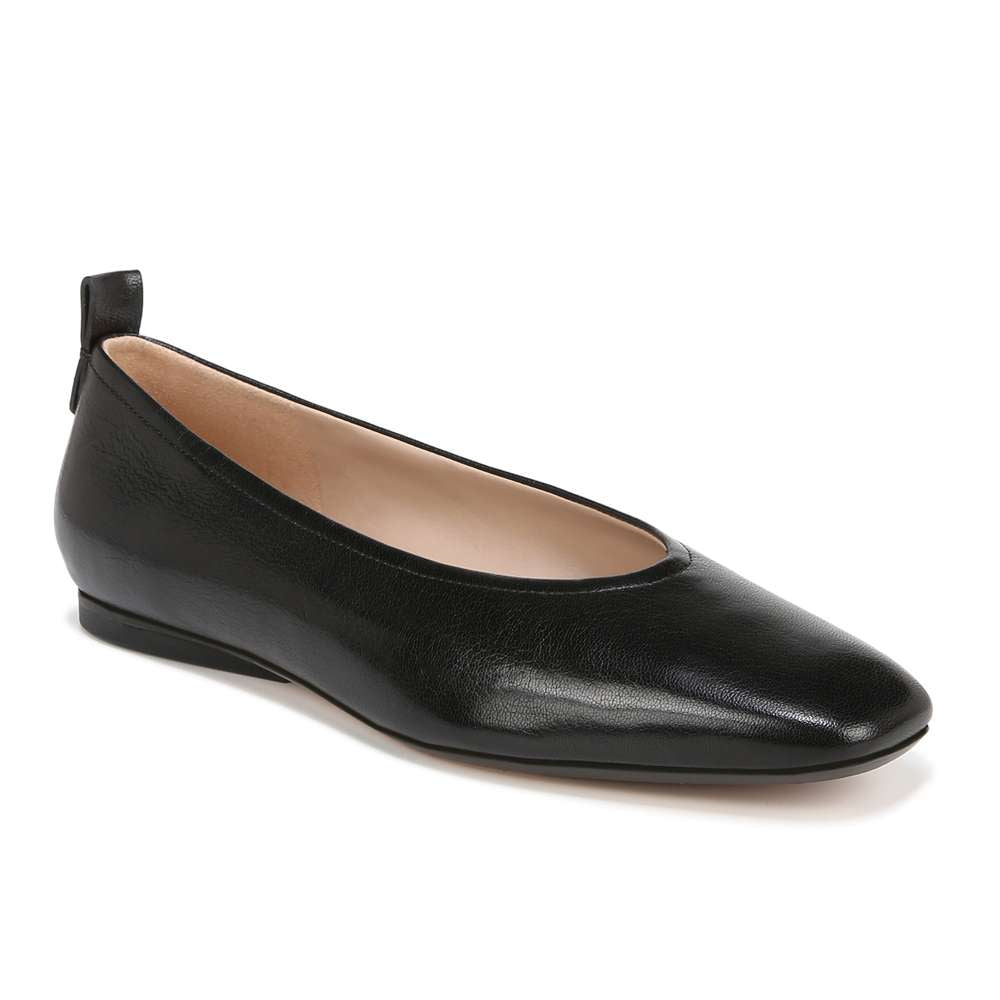 Carla Flat - Black Leather