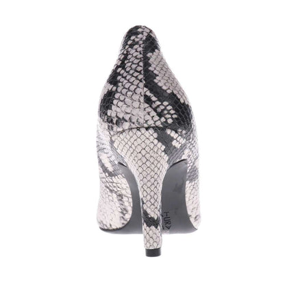 Evie Pump - Black/White Snake