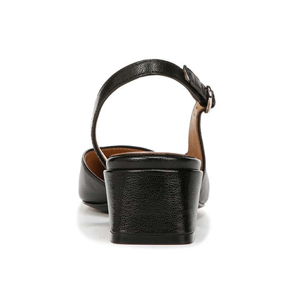 Jayla Sling Back Heeled Sandal - Black