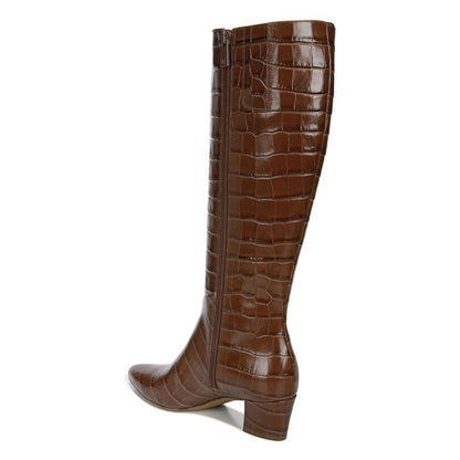 Melanie Tall Boot - Brown Croco
