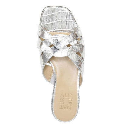 Ashford Slide Sandal - Silver Croc