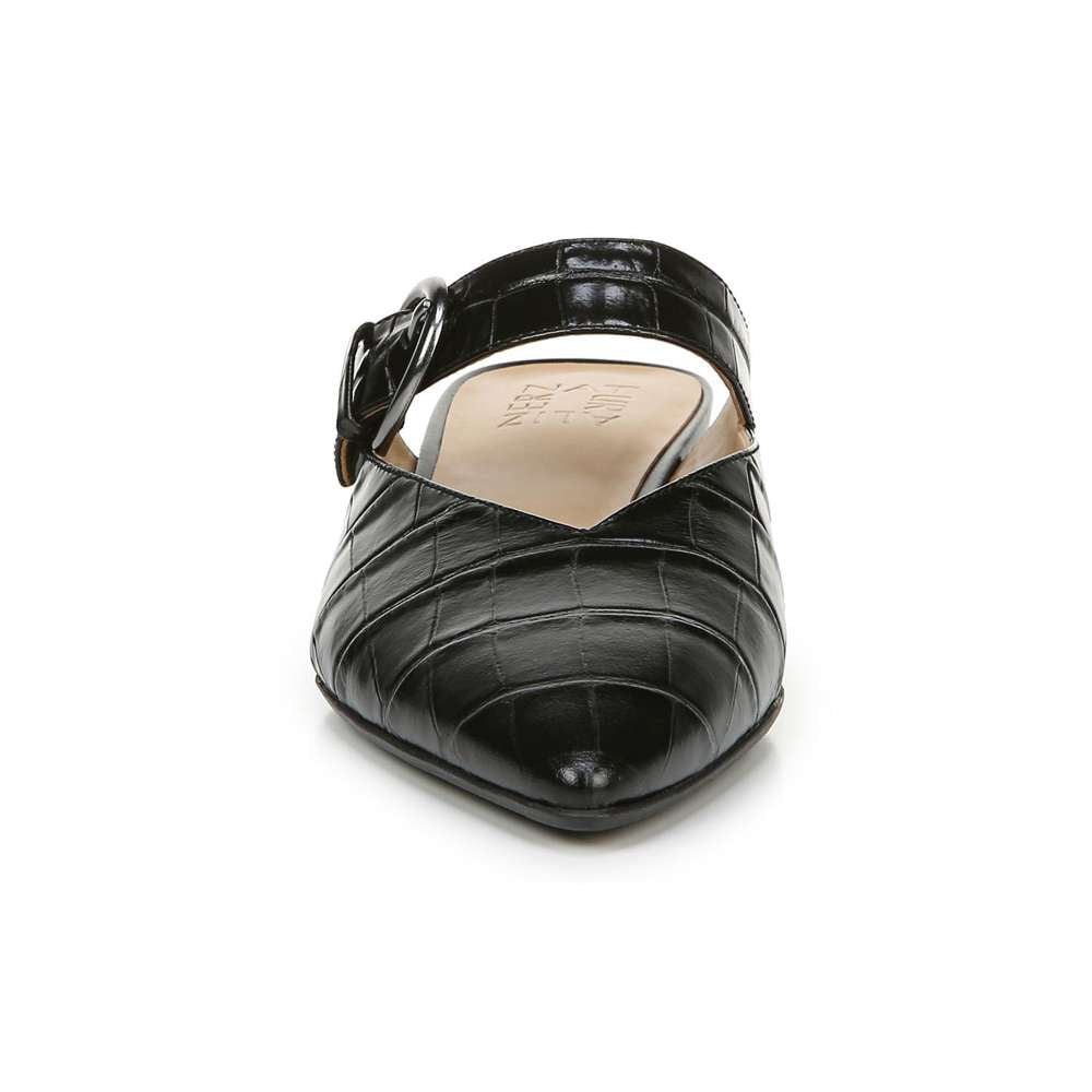 Bess Mule - Black Croc