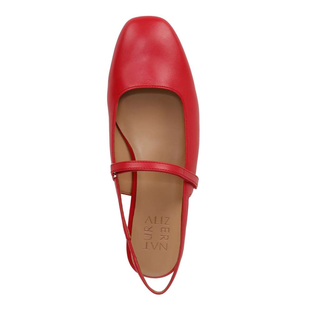 Connie Mary Jane Slingback Flat - Crantini Red