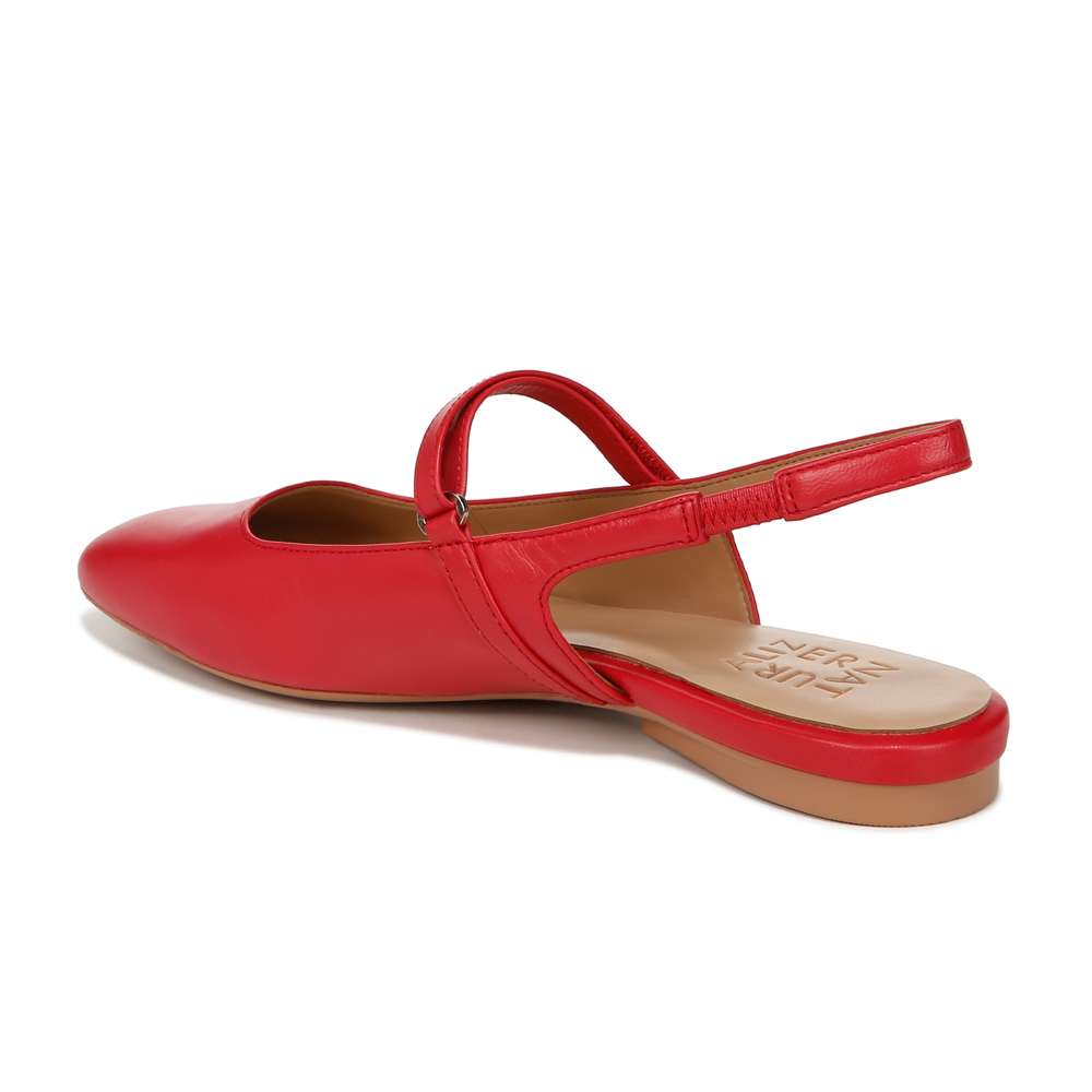 Connie Mary Jane Slingback Flat - Crantini Red