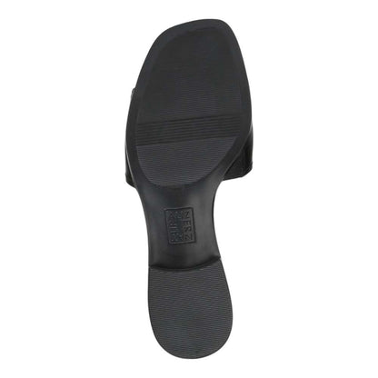 Genevieve Slide - Black Leather