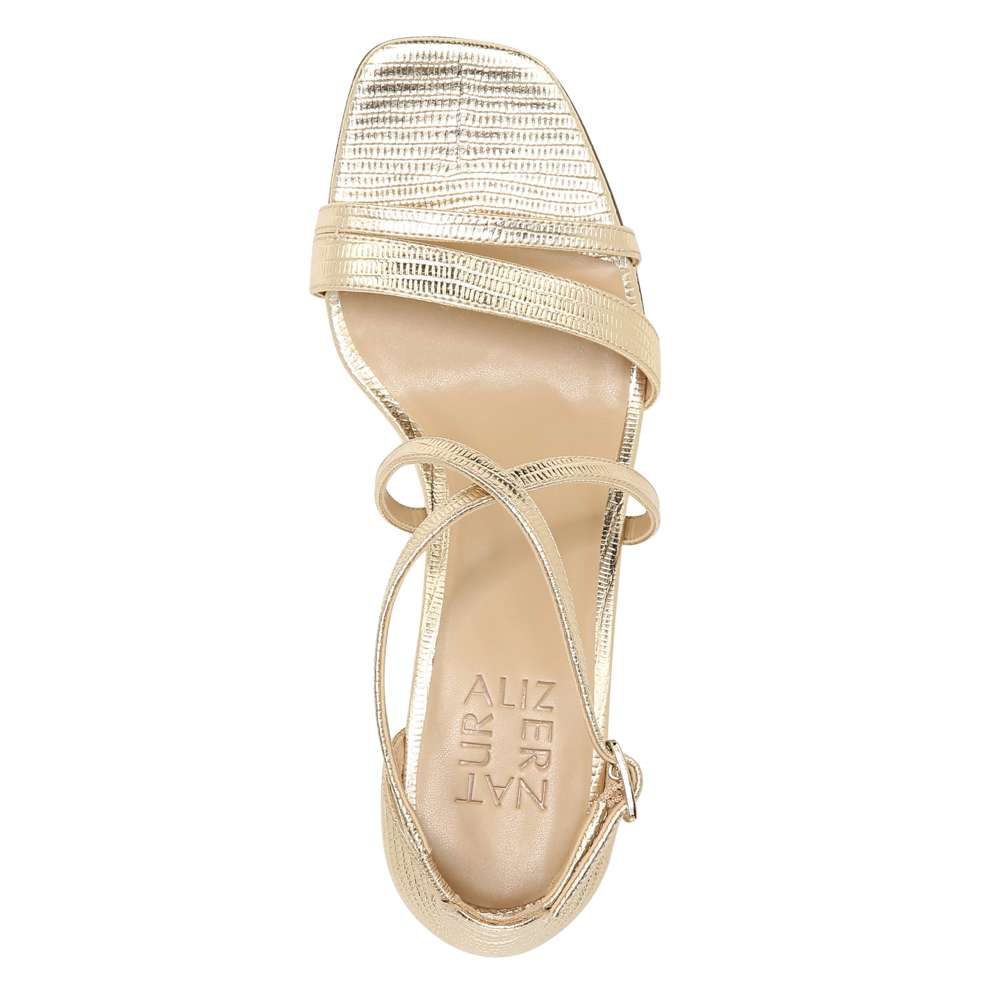 Tiff Heeled Sandal - Dark Gold