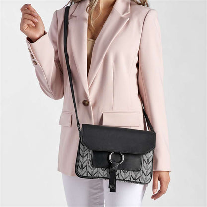 Cinty 2 Shoulder Bag - Black/White