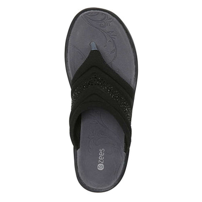 Dazzle Me Wedge Sandal - Black