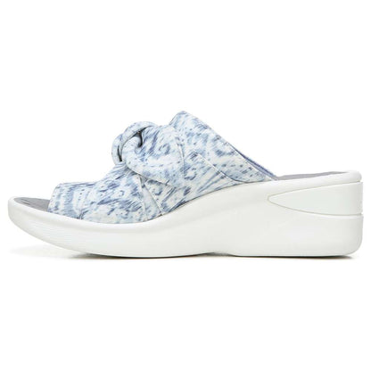 Smile Wedge - Blue Ikat