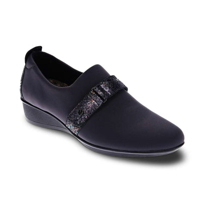 Genoa Stretch Loafer - Graphite/Black Metallic Python