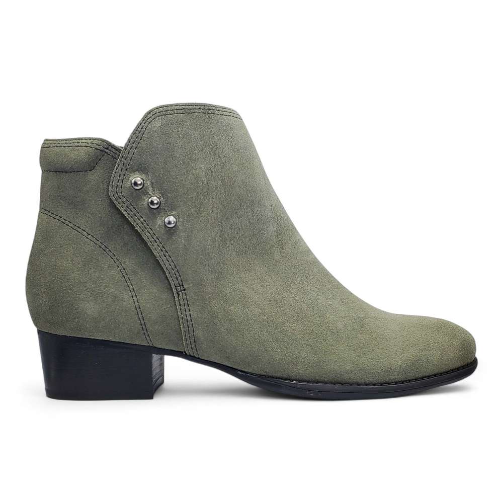 Tiko Ankle Bootie - Moss Suede