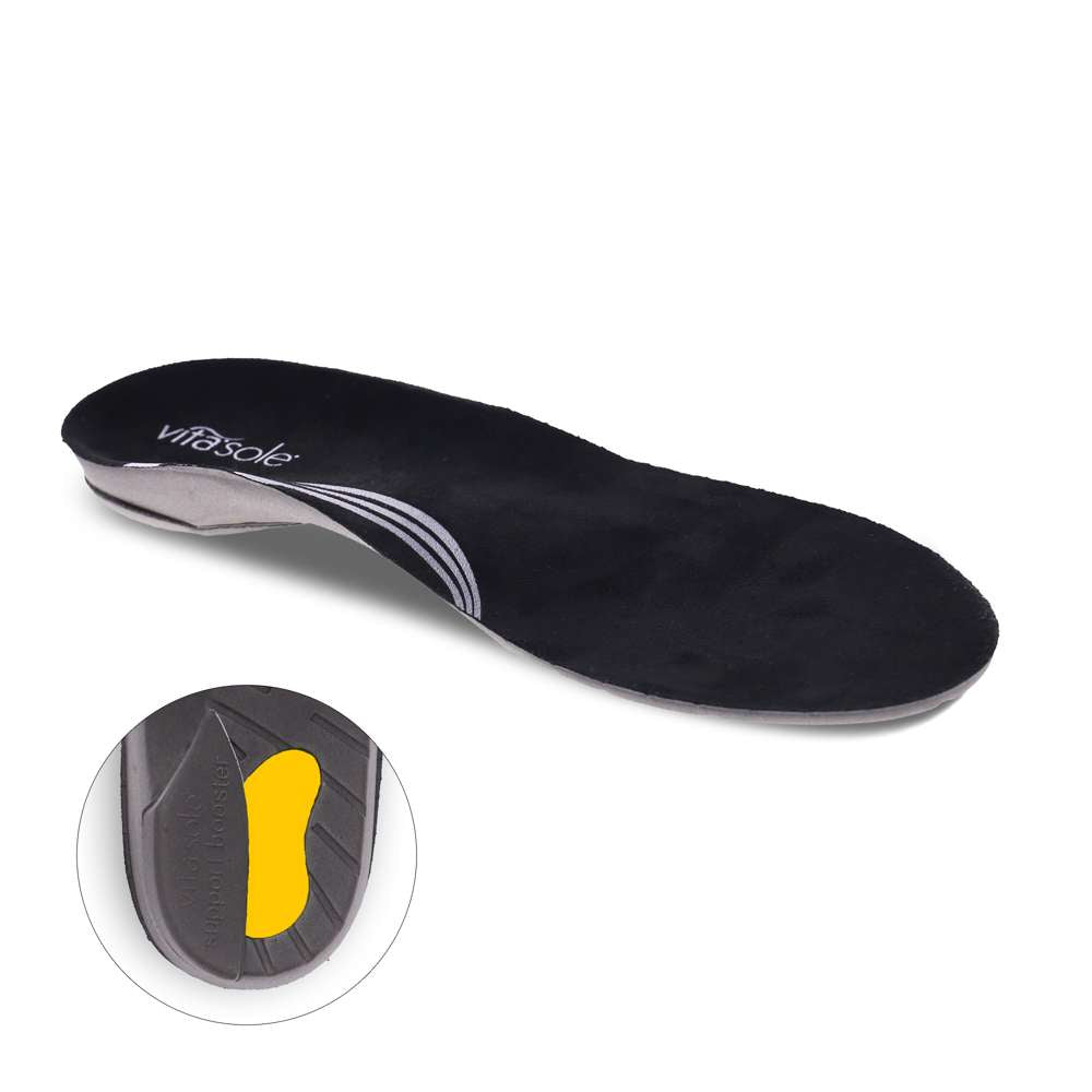 Comfort Full Length Orthotic Insoles - Black