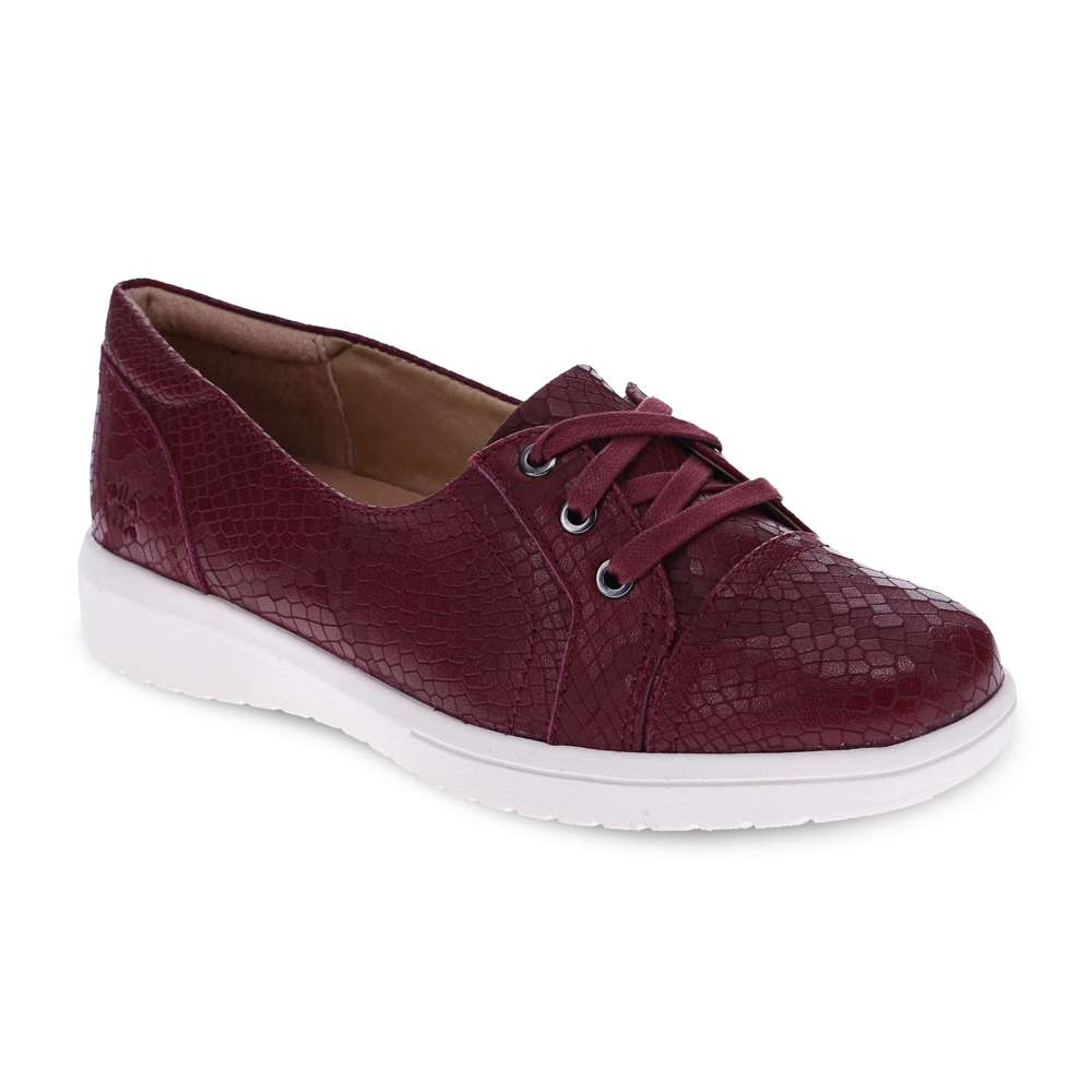 Bridgette Slip-On Sneaker - Burgundy Snake
