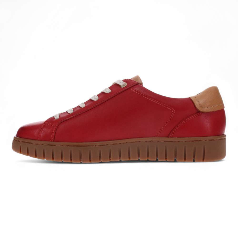 Luna Lace-Up Sneaker - Ruby Red