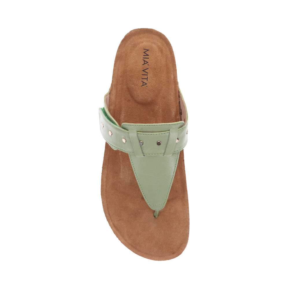 Brenda Toe Post Sandal - Light Green