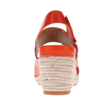 Deanne Wedge Sandal - Tangerine