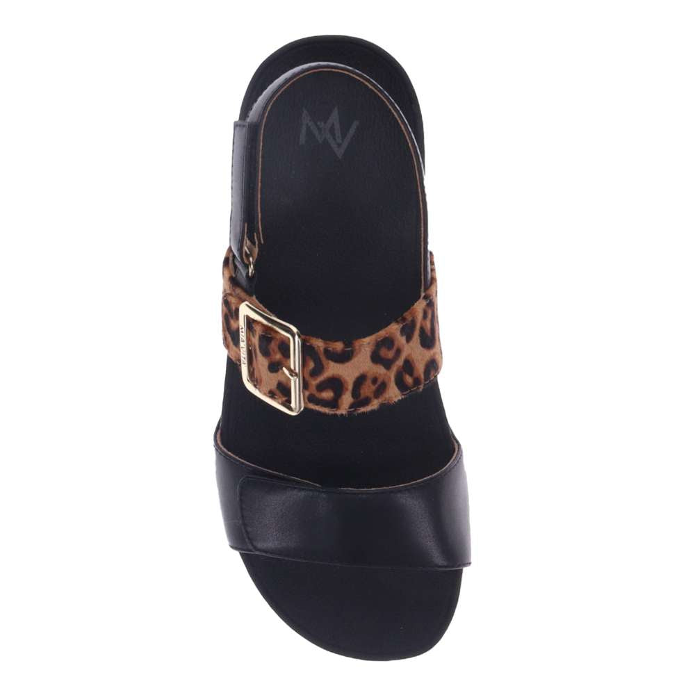 Florini Platform Sandal - Black Leopard