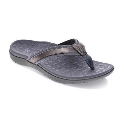 Focus Women's Toe Post Sandal - Pewter Metallic
