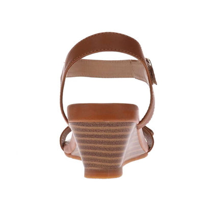 Nadia Wedge Sandal - Tan