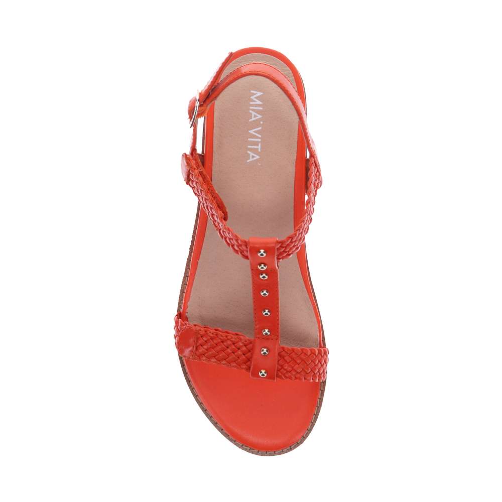 Olympia Adjustable Sandal - Tangerine