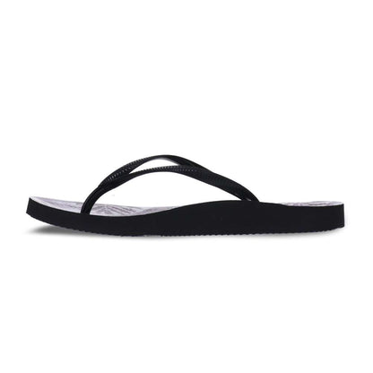 Venice Print Women's Toe Post Sandal - Palm Black