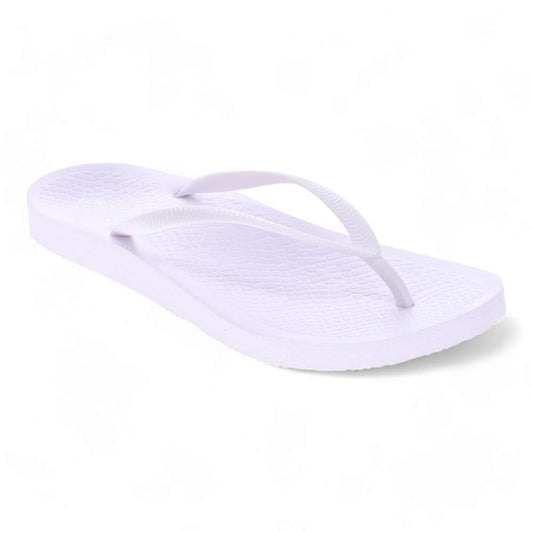 Venice Solid Women's Toe Post Sandal - White